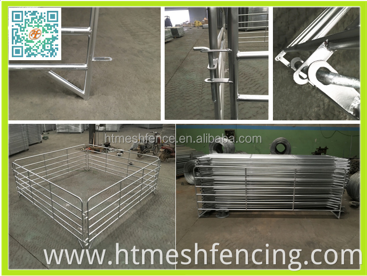 Economic Sheep Yard 1m High 2.9m Long 7 Rails Round or Oval Pipe Panel With New Foot Design